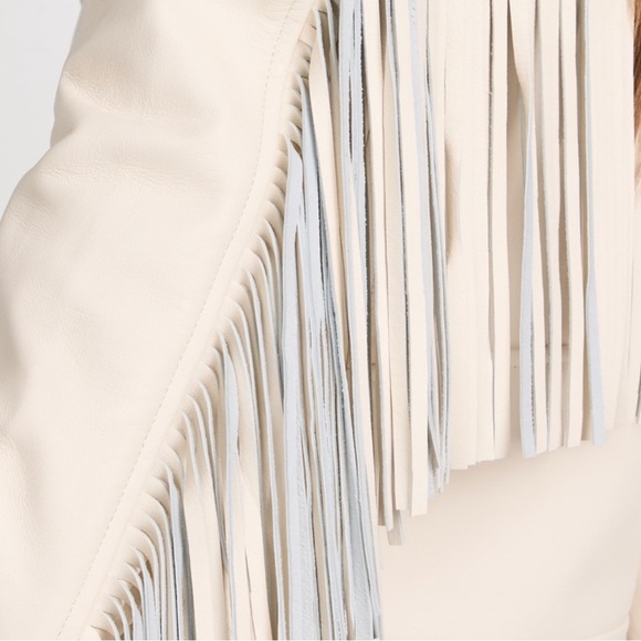 25. L’agence Kravitz Lamb Skin Leather Jacket - Picture 6 of 8